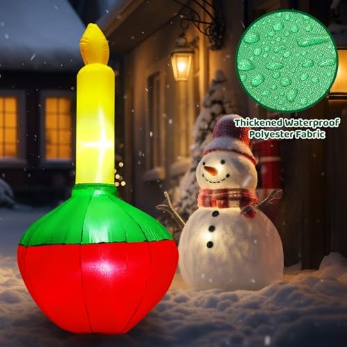 Soulchen 5ft Christmas Inflatable Bubble Light Outdoor Decorations Backyard Inflatables Bubble Light Built-in LED Lighted Christmas Blow up for Yard Garden Lawn Holiday Party Decor - Image 6