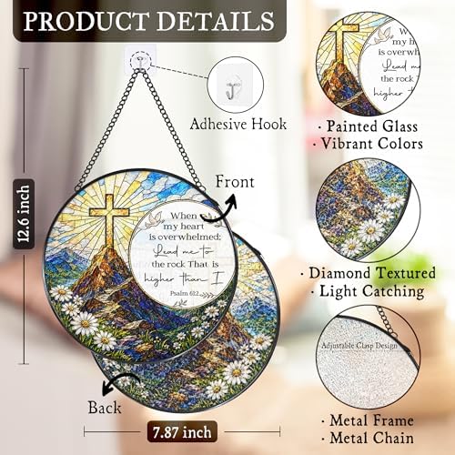 Christian Bible Stained Glass Window Hanging Garden Suncatcher - Image 7