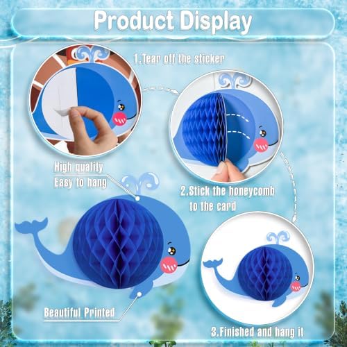 Under The Sea Fish Honeycomb Hanging Decorations, 10 Pcs - Image 6