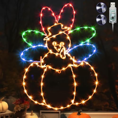 Hiboom Thanksgiving Turkey Pumpkin String Lights, Yellow Red Green, 23'' by HiboomDecoratingAsseccories
