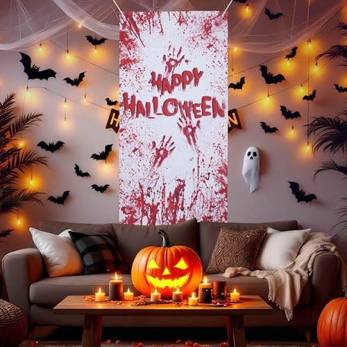 Halloween Handprint Door Windoor Cover for Outdoor Indoor Halloween Eve Background Party Wall Decoration - Image 3