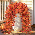 Artificial Hanging Fall Flowers for Outdoors, 2 PCS Fall Decoration by JulakoOnline