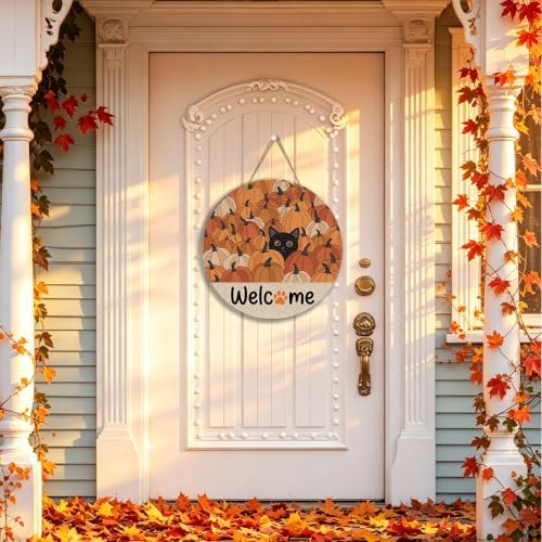 Welcome Sign for Front Door Fall Halloween Reversible Decorations - Image 6