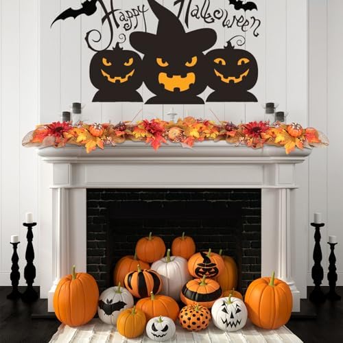 6ft Thick Fall Maple Leaves Garland with Sunflower & Pumpkin - Image 5