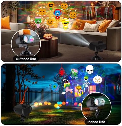 COOLWUFAN Halloween Christmas Projector Lights Outdoor 10 HD Holiday Slides - Image 4