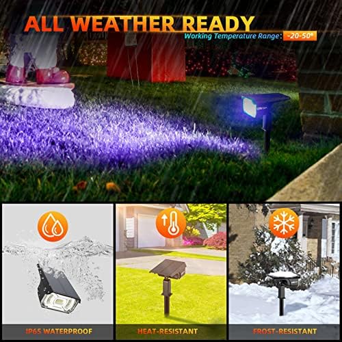 LEREKAM Solar Halloween Lights Outdoor Halloween Decorations Outdoor 2 Pack - Image 2