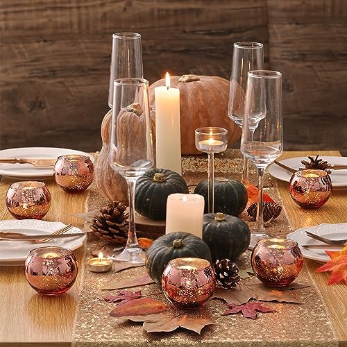 Volens 24PCS Rose Gold Votive Candle Holders for Table Centerpieces - Image 3