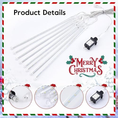 Minetom Meteor Shower Lights Outdoor, 16 Inch 2 Pack Total 16 Tube - Image 6