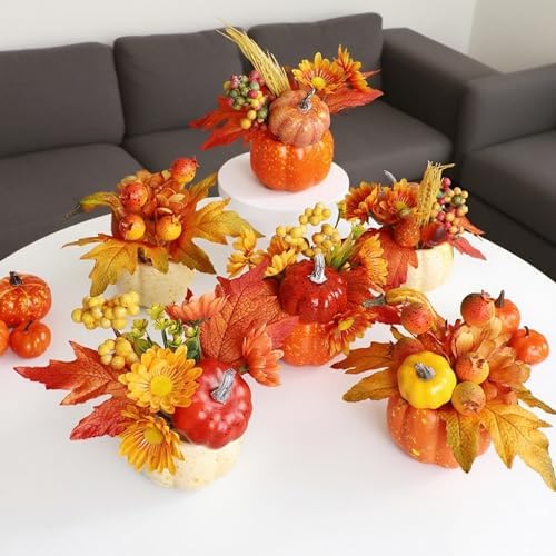 winemana Fall Table Decor, Pumpkin Centerpieces Fall Decorations for Home - Image 2