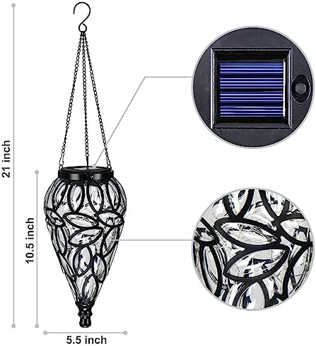 SUNNYPARK Solar Hanging Lantern Outdoor Lights - Image 3
