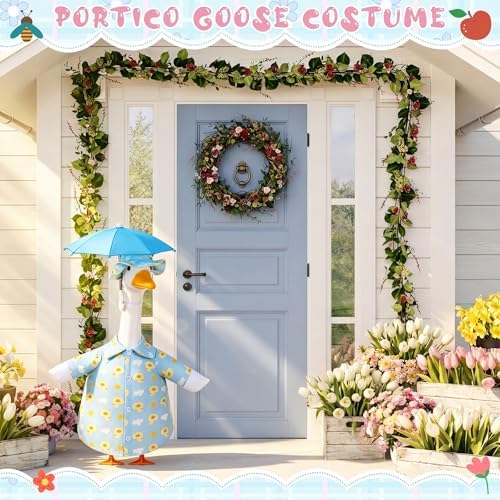 Soulchen 3 Pcs Summer Goose Outfit Porch Lawn, Cloudy Duck, 23 Inch - Image 4