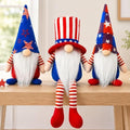 4th of July Gnomes 3Pcs, 250th Anniversary Patriotic Red White and Blue Decorations, Memorial Day Americana Farmhouse Table Tiered Tray Shelf Decor by AllaboutGnomesDecor