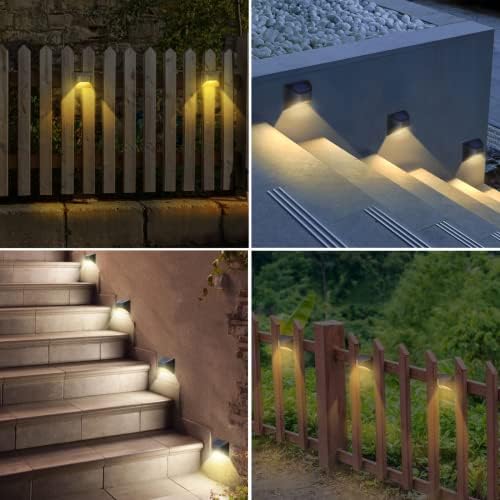 Solar Fence Lights -Deck & Step & Stair Lights - Warm White/Daylight/Cool White Options for Yard Garden Deck Stair Step Fences,Waterproof（2-Pack） - Image 5