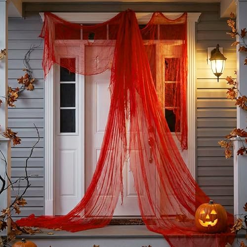 200" x 85" Halloween Red Creepy Cloth, Bloody Scary Creepy Gauze Cloth - Image 4
