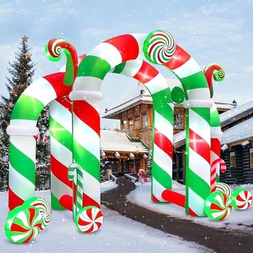 Kalolary 13FT Christmas Inflatables Arch, Giant Xmas Candy Arch Inflatable - Image 6