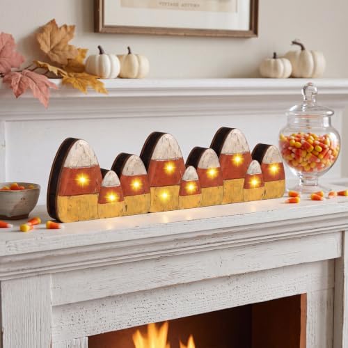 Yousoontic Fall Halloween Decor, Light up Candy Corn Table Centerpieces - Image 5