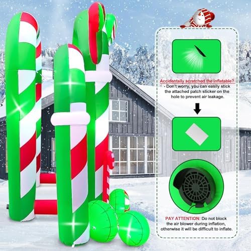 Kalolary 13FT Christmas Inflatables Arch, Giant Xmas Candy Arch Inflatable - Image 5