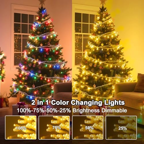 328 FT 1000 LED String Lights Outdoor Indoor, Christams String Lights Waterproof 8 Modes & Timer, Fairy Lights Plug in for Bedroom, Weeding, Patio, Party, Holiday,Christmas Decor - Image 4