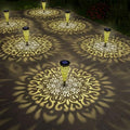 gardencave 6 Pack Solar Lights Outdoor Garden Decorative Mandala Solar Pathway Lights Waterproof Plastic Outside Solar Path Landscape Lights Gardening Gifts for Women Mom Backyard Walkway Yard Decor by gardencave