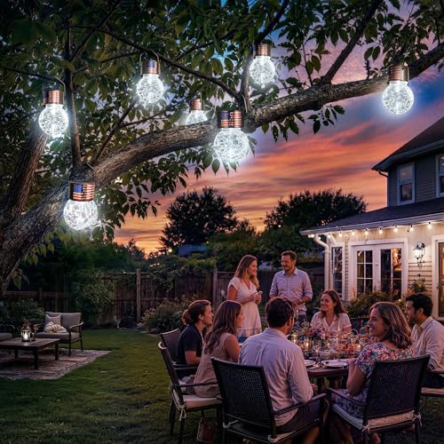 GIGALUMI Solar Hanging Lights for Outside Solar Lanterns Outdoor Waterproof - Image 7