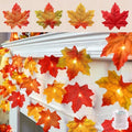 YEGUO 2 Packs Thanksgiving Decorations for Home, Fall Lights Battery Operated, Total 20ft 40 LED Lighted Fall Garland Maple Leaves Four Color for Holiday Autumn Harvest Thanksgiving Halloween Decor by YEGUO