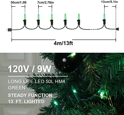 Hopolon Green St Patricks Day Mini Lights, 2 Pack 50 Count 13FT Green Wire - Image 6