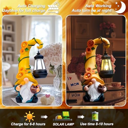 twinbling Birthday Gifts for Women Mom Garden Gnome Statue - Image 2