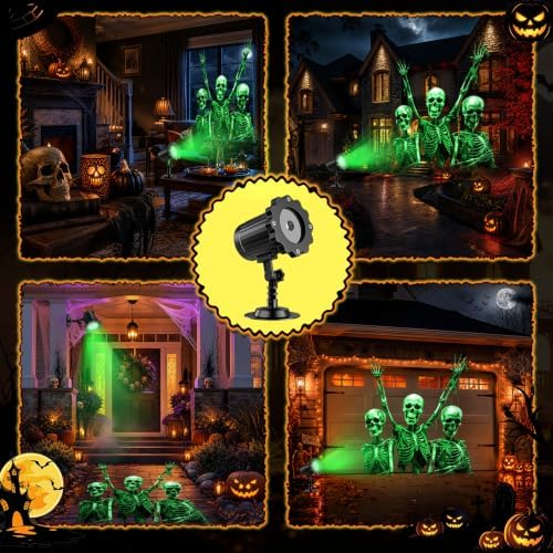 Holiday Projector Light Outdoor Festive Patterns Skull Light - Image 7