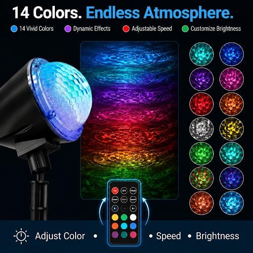 Christmas Ocean Wave Projector Light Outdoor，Halloween Water Effect Lamp - Image 4