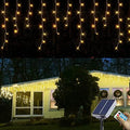 Neoclassy Solar Christmas Icicle Lights,Warm White 304LED Outdoor Christmas Decorations 8 Modes Waterproof Solar Icicle Lights for Patio Yard Garden Wedding Party House Xmas Tree Roof Decorations by NeoclassyDirect