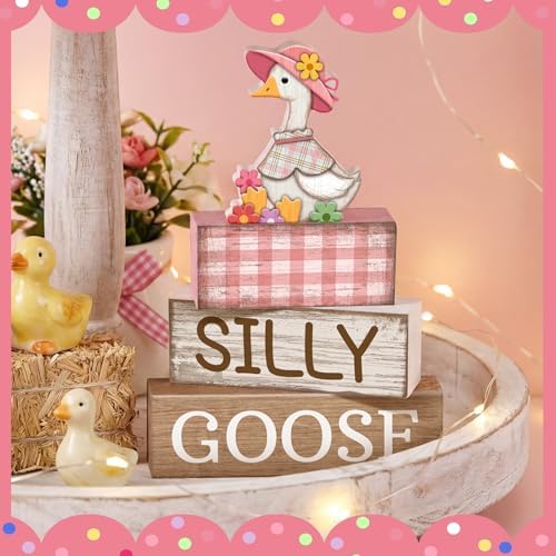 Yuntau 4 Pcs One Silly Goose Table Decor Baby Shower Birthday Party Decor - Image 2
