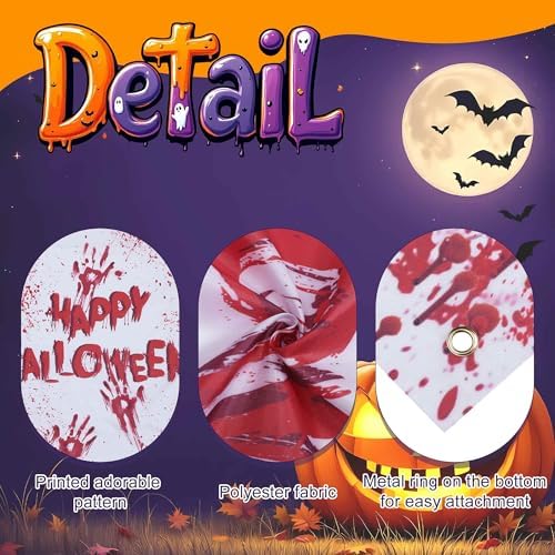 Halloween Handprint Door Windoor Cover for Outdoor Indoor Halloween Eve Background Party Wall Decoration - Image 5