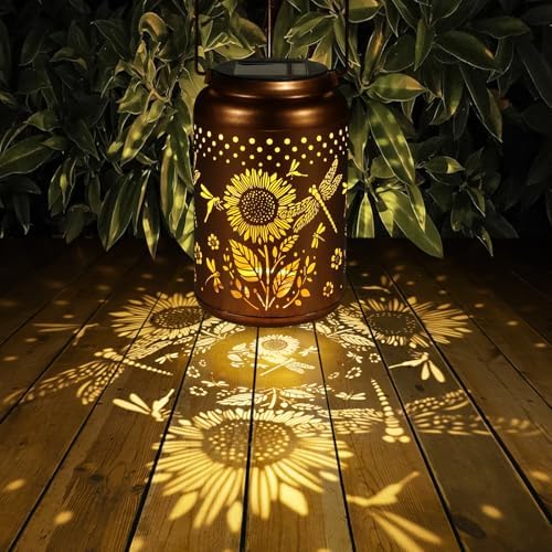 2 Pack Sunflowers Solar Lanterns Outdoor Waterproof Garden Decor - Image 4