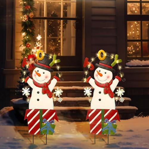 BRIGHTDECK Christmas Santa Claus Yard Sign Stake Lights Outdoor Decorations - Image 7