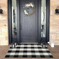 CAINANEL Buffalo Plaid Outdoor Rug Front Door Mat 27.5'' x 43'' Black and White Front Porch Rug Welcome Doormats for Farmhouse Entrance Porch Outdoors Decor by CAINANEL