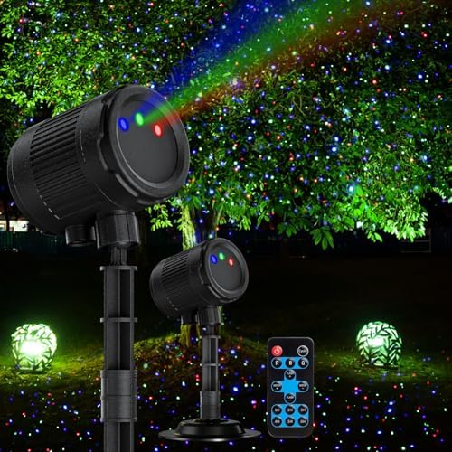 Laser Christmas Projector Lights Outdoor, Firefly Light Show for Trees by VanSmaGo