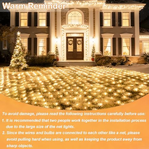 OYCBUZO 204 LED Net Lights, 9.8ft x 6.6ft 35 Colors Changing Christmas Mesh String Lights, Connectable Fairy Light Waterproof Outdoor Halloween Decorations for Tree Bushes Holiday Party Garden - Image 4
