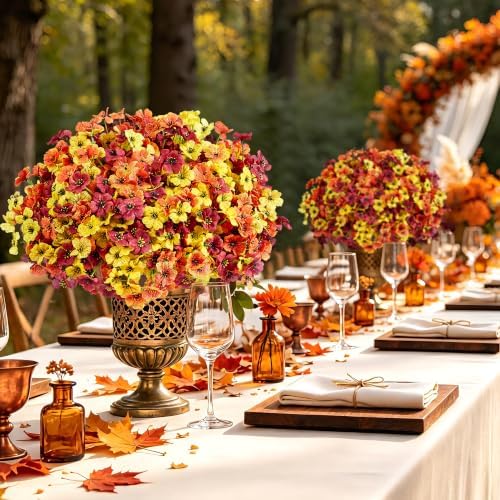 16 Bundles Artificial Fall Flowers for Outdorors - Image 4