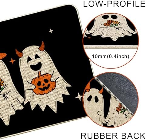 Hexagram Halloween Door Mat Pumpkin Ghost Boo Doormat Front Home Decor - Image 5