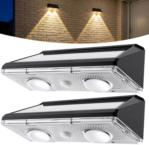 2 Pack Solar Lights Outdoor, LED Solar Fence Lights, IP65 Deck Lights by Unknown