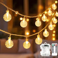 Metaku Globe String Lights Battery Operated Fairy Light 26ft 60LED & Remote by METAKU