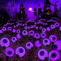 Solar Halloween Decorations Outdoor 6 Pack 36 LED Purple Eyeball Lights by Halloween