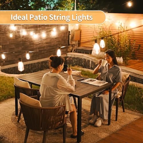 SANBEN Outdoor String Lights-50ft 25+1 ST38 Bulbs Patio Lights with Remote - Image 3
