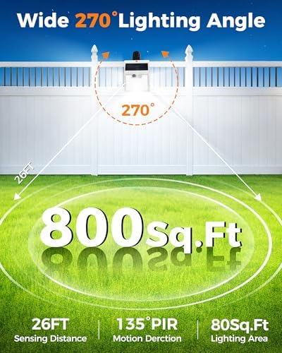 Clip On Solar Lights Outdoor,Motion Sensor Outdoor Lights, 72LEDs 600LM Clip on Solar Fence Lights Outdoor Waterproof LED,Solar Lights for Wall Fence,Deck, Gutter,Camping(4, White) - Image 5