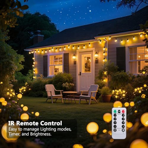Outdoor String Lights Battery Operated, 20ft 15 LED Bulbs Lights - Image 3