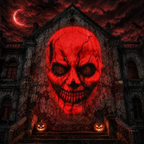 12 in 1 Halloween Projector Lights Outdoor, 3D Dynamic Ghost/Skeleton/Bat/Scarecrow/Pumpkin/Witch Cauldron HD Patterns Halloween Decor,Night Lights for Party Home Window Wall Holiday Decor - Image 3