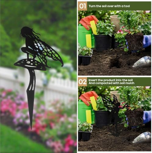 Decorative Garden Stakes, Fairy Garden Statues for Home and Garden (9) - Image 7
