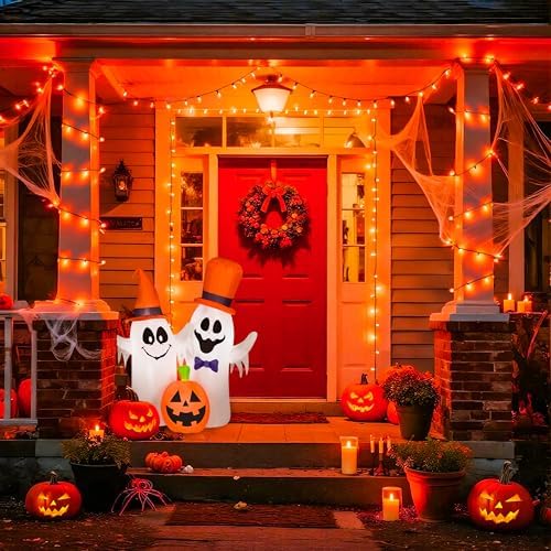 JMEXSUSS 200LED Halloween Lights Outdoor, 66ft Orange String Lights Plug in - Image 5