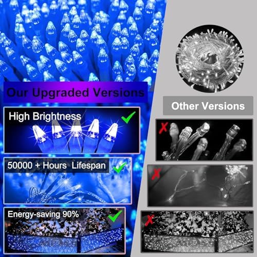 612 LED 60FT Christmas Lights, 136 Drops Icicle Lights with 12 Modes - Image 6