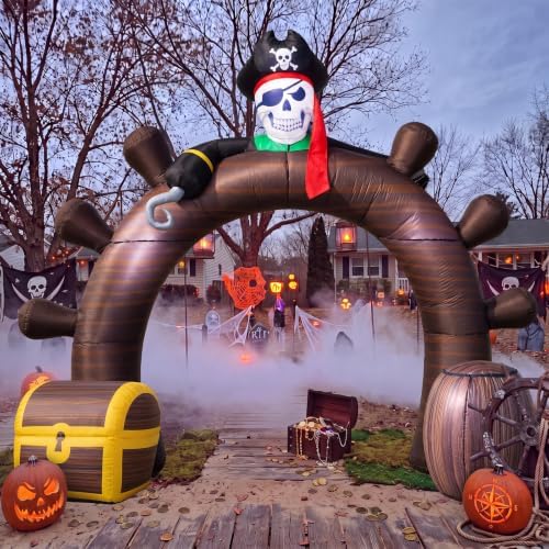 Shappy 9FT Halloween Inflatable Outdoor Decorations Pirate Ship Arch by Shappy